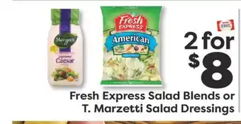 Weis Markets Fresh Express Salad Blends or T. Marzetti Salad Dressings offer