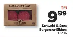 Weis Markets Schweid & Sons Burgers or Sliders offer