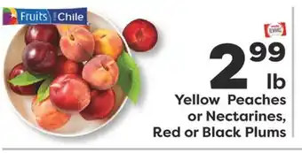 Weis Markets Yellow Peaches or Nectarines, Red or Black Plums offer