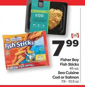 Weis Markets Fisher Boy Fish Sticks 45 oz Sea Cuisine Cod or Salmon 7.9-10.5 oz offer