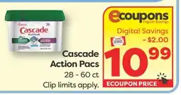 Weis Markets Cascade Action Pacs offer