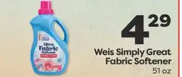 Weis Markets Weis Simply Great Fabric Softener offer