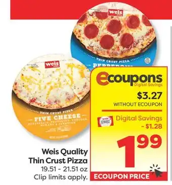 Weis Markets Weis Quality Thin Crust Pizza offer