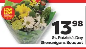 Weis Markets St. Patrick's Day Shenanigans Bouquet offer