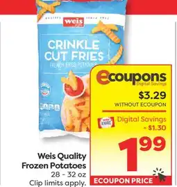 Weis Markets Weis Quality Frozen Potatoes offer