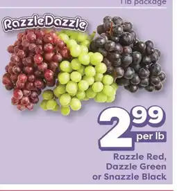 Weis Markets Razzle Red, Dazzle Green or Snazzle Black offer