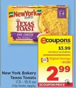 Weis Markets New York Bakery Texas Toasts offer