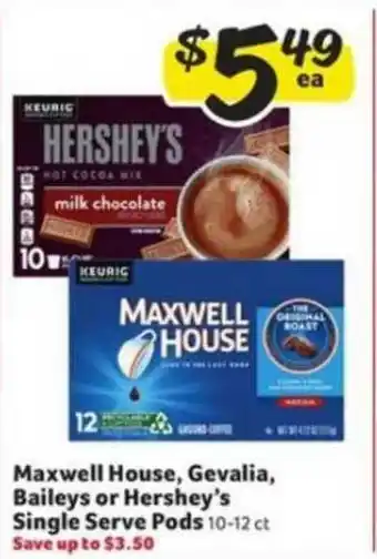 Winn Dixie Maxwell House Gevalia Baileys Or Hershey's Single Serve Pods offer