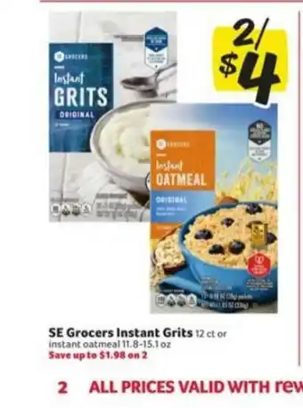 Winn Dixie Se Grocers Instant Grits offer