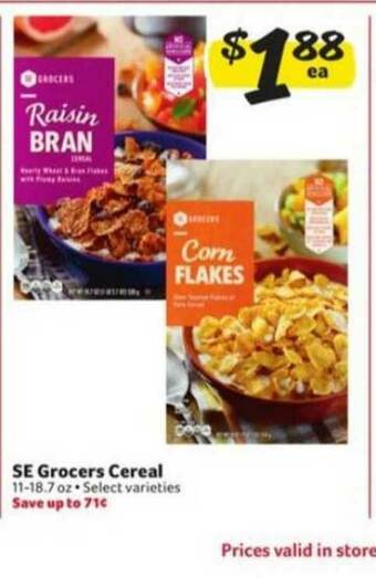 Winn Dixie Se Grocers Cereal offer