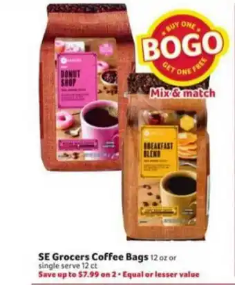 Winn Dixie Se Grocers Coffee Bags offer