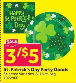 Stop&Shop St. Patrick's Day Party Goods offer