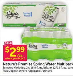 Stop&Shop Nature's Promise Spring Water Multipack offer