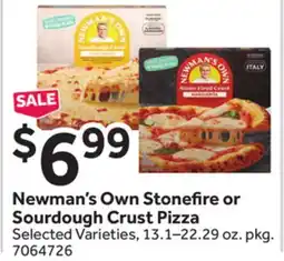 Stop&Shop Newman's Own Stonefire or Sourdough Crust Pizza offer