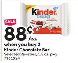 Stop&Shop Kinder Chocolate Bar offer