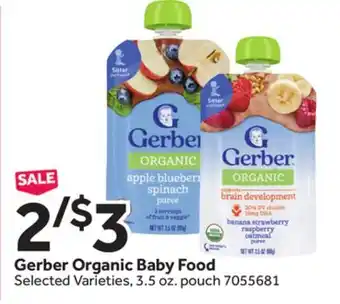 Stop&Shop Gerber Organic Baby Food offer