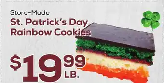 DeCicco & Sons St. Patrick's Day Rainbow Cookies offer