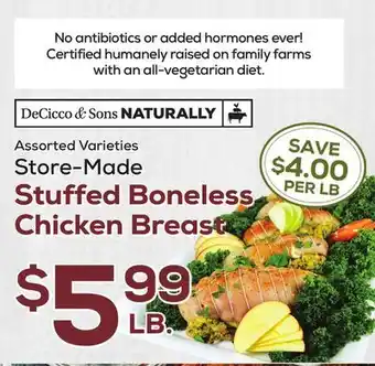 DeCicco & Sons Stuffed Boneless Chicken Breast offer