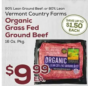 DeCicco & Sons Vermont Country Farms Organic Grass Fed Ground Beef offer