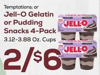 DeCicco & Sons Jell-O Gelatin or Pudding Snacks, 4-Pack offer