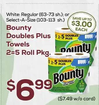 DeCicco & Sons Bounty Doubles Plus Towels offer