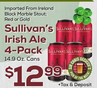 DeCicco & Sons Sullivan's Irish Ale 4-Pack offer