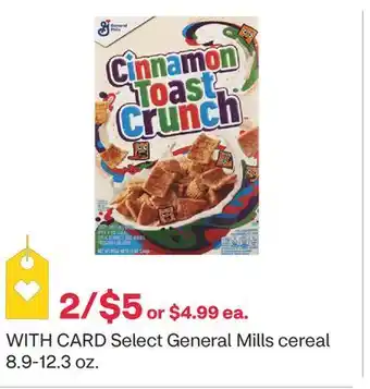 CVS Select General Mills cereal 8.9-12.3 oz offer