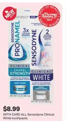 CVS ALL Sensodyne Clinical White toothpaste offer