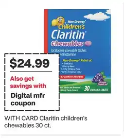 CVS Claritin children's chewables 30 ct offer