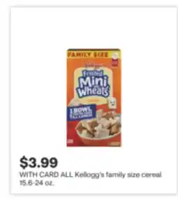 CVS ALL Kellogg's family size cereal 15.6-24 oz offer