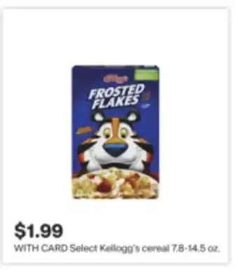 CVS Select Kellogg's cereal 7.8-14.5 oz offer