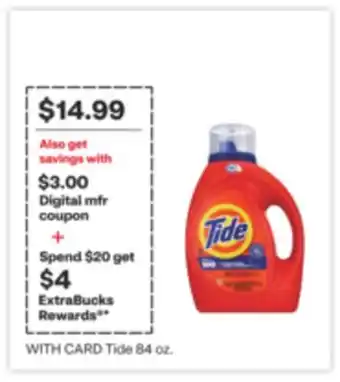 CVS Tide 84 oz offer