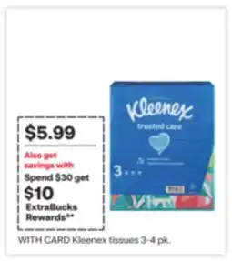 CVS Kleenex tissues 3-4 pk offer