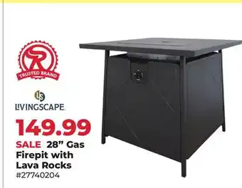 Runnings 28 Gas Firepit with Lava Rocks offer