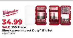 Runnings Milwaukee 100 Piece Shockwave Impact Duty Bit Set offer