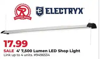 Runnings ELECTRYX 4' 7,500 Lumen LED Shop Light offer