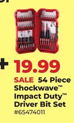 Runnings Milwaukee 54 Piece Shockwave Impact Duty Driver Bit Set offer