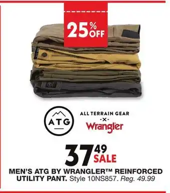 Blain's Farm & Fleet MEN'S ATG BY WRANGLER REINFORCED UTILITY PANT offer