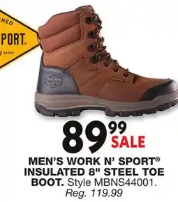 Blain's Farm & Fleet MEN'S WORK N' SPORT INSULATED 8 STEEL TOE BOOT offer