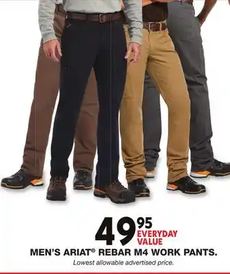 Blain's Farm & Fleet MEN'S ARIAT REBAR M4 WORK PANTS offer