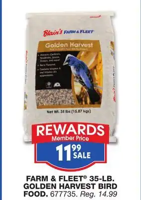 Blain's Farm & Fleet FARM & FLEET 35-LB. GOLDEN HARVEST BIRD FOOD offer