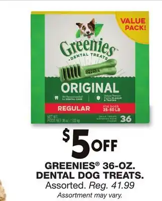 Blain's Farm & Fleet GREENIES 36-OZ. DENTAL DOG TREATS offer