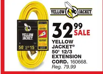 Blain's Farm & Fleet YELLOW JACKET 50' 12/3 EXTENSION CORD offer