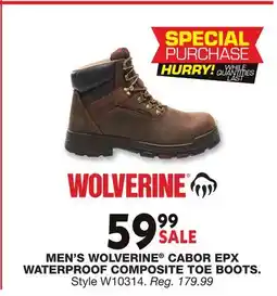 Blain's Farm & Fleet MEN'S WOLVERINE CABOR EPX WATERPROOF COMPOSITE TOE BOOTS offer