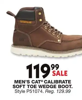 Blain's Farm & Fleet MEN'S CAT CALIBRATE SOFT TOE WEDGE BOOT offer