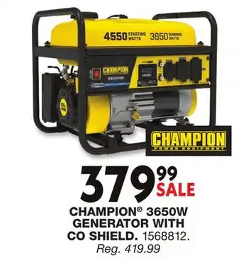 Blain's Farm & Fleet CHAMPION 3650W GENERATOR WITH CO SHIELD offer