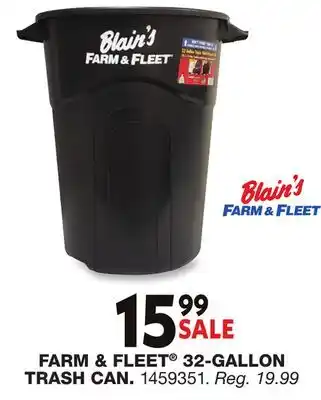 Blain's Farm & Fleet FARM & FLEET 32-GALLON TRASH CAN offer