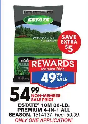 Blain's Farm & Fleet ESTATE 10M 36-LB. PREMIUM 4-IN-1 ALL SEASON offer