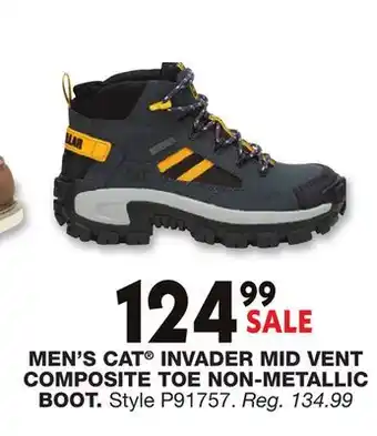 Blain's Farm & Fleet MEN'S CAT INVADER MID VENT COMPOSITE TOE NON-METALLIC BOOT offer