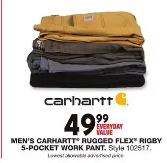 Blain's Farm & Fleet MEN'S CARHARTT RUGGED FLEX RIGBY 5-POCKET WORK PANT offer